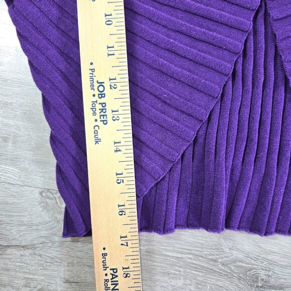 Dress Barn Womens Purple Cardigan Sweater Sz M Shrug Bolero Crop Casual Office - Picture 4 of 8